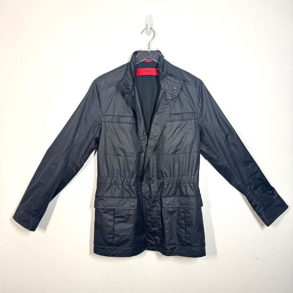 HUGO Boss Red Label Men's Size Small Black Military Field Rain Jacket - Picture 1 of 8